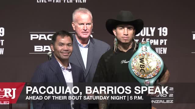 Las Vegas Review Journal Sports | Manny Pacquiao Speaks Ahead of Fight With Barrios: “I’m Back”