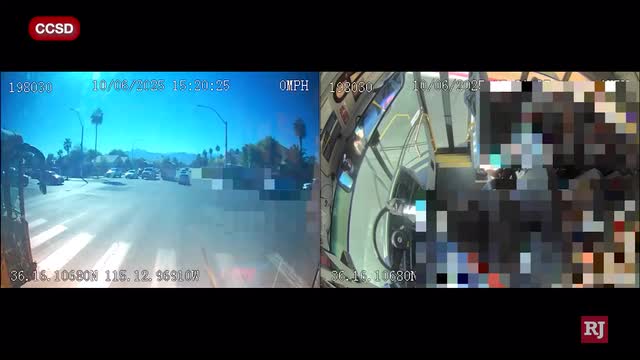 Las Vegas Review Journal News | Video footage of the school bus that struck and killed 12-year-old student