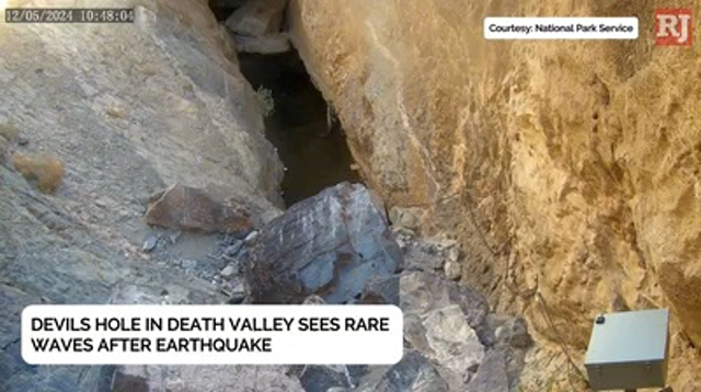 Las Vegas Review Journal Sports | Devils Hole in Death Valley sees rare waves after earthquake