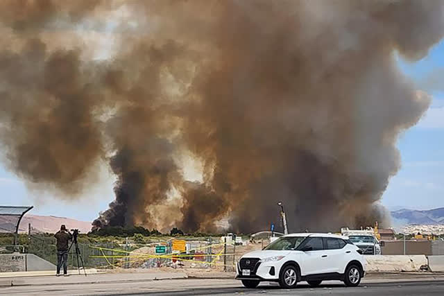 Las Vegas Review Journal News | Fire at Clark County Wetlands Park
