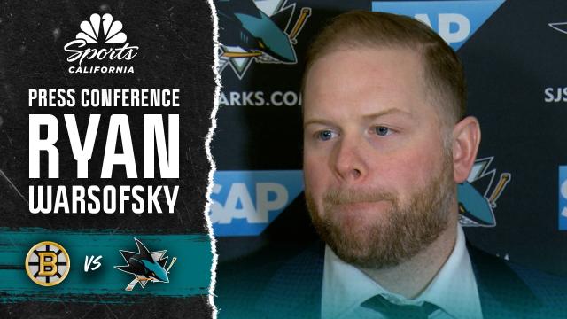 Warsofsky Praises Sharks' 'Compete Level' in Gritty Win Against Bruins