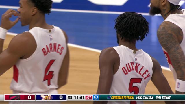 Quickley and Barnes Lead Raptors to Gritty Victory Over Hornets